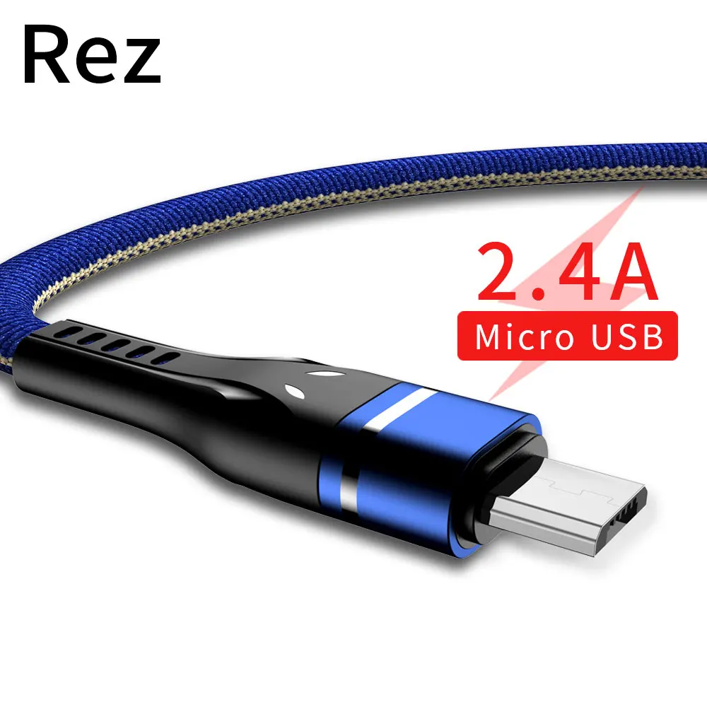 Нейлоновый кабель для быстрой зарядки Micro USB с разъемом телефона и передачи