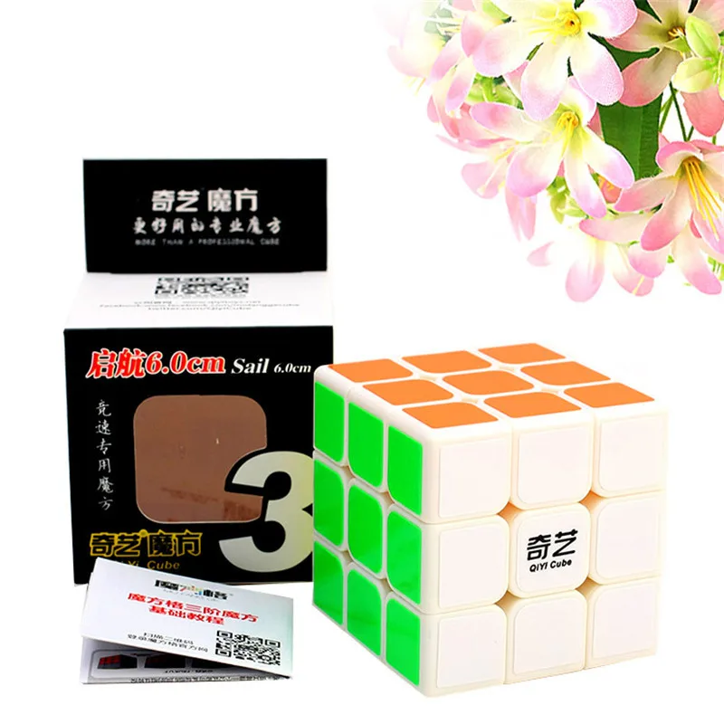 QiYi Профессиональный 3x3x3 магический куб скоростные кубики головоломка Нео Куб 60 мм Cubo Magico наклейка для взрослых Развивающие игрушки для детей подарок