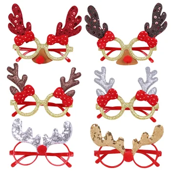 

Funny Christmas Costume Glasses Frame Eyewear Eyeglasses Merry Christmas Holiday Party Decoration Favor Gifts for Kids Adults