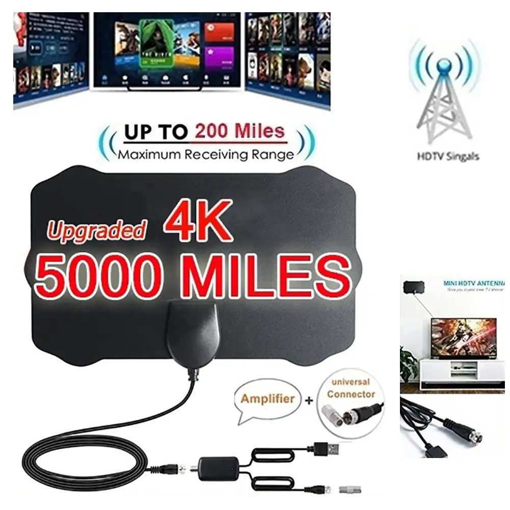 5000 миля цифровая антенна ТВ домашний усилитель сигнала DVBT2 HDTV isdb tb спутниковый
