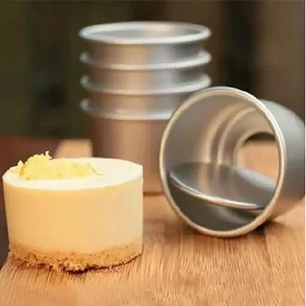 

Tiered Round Cake Mold Set Aluminum Alloy Cake Pan Set Non Stick Baking Pans 2 inch Cakes Mould Removable Bottom