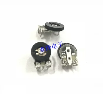 

Dial adjustable potentiometer 10*2MM dial wheel rotary potentiometer B1M single wheel volume potentiometer B105
