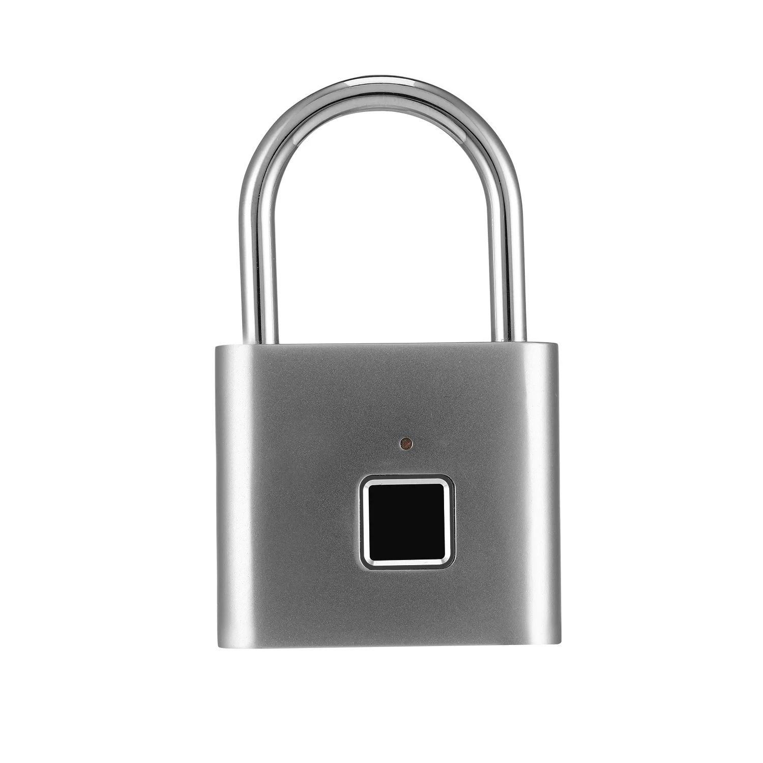Домашняя безопасность без ключа USB Перезаряжаемый биометрический дверной замок Умный Замок быстрая разблокировка металлический Противоугонный замок из цинкового сплава - Цвет: silver