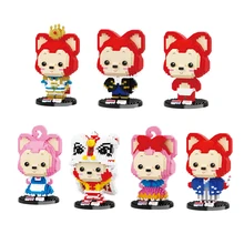 

Cartoon Character Model Mini Building Blocks DIY Anime Character Animal Fox Action Doll Assembled Bricks Children's Toy Gift