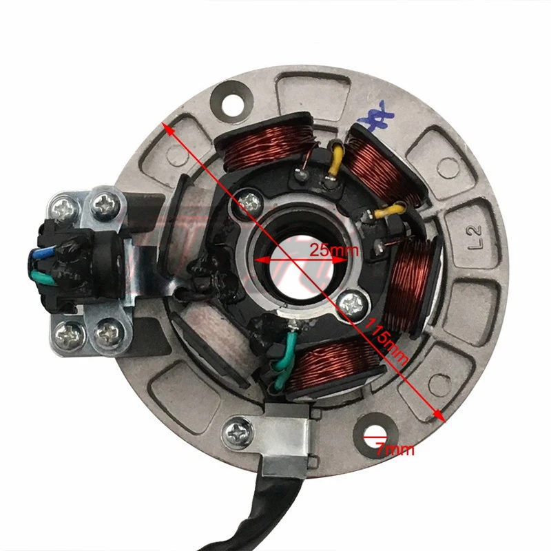 TDPRO Мотоцикл Dirt Pit Bike 6 полюсов катушка зажигания СТАТОР Маховик Ротор для YX 140cc 150cc