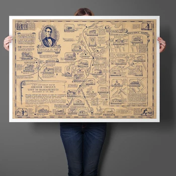 

Old Map Poster And Print Historic Map Traces Abraham Modern Wall Art Canvas Painting Home Decor No Frame