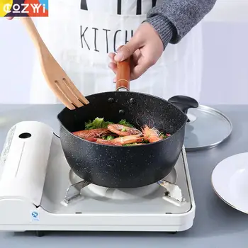 

General medical stone frying pan with cover&diversion mouth non stick no smoke mini sauce pan for baby food