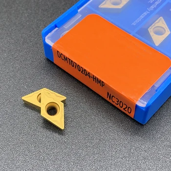 

20pcs High Quality Cabide Insert DCMT070204 NC3020 Blade HMP Internal Turning Tool CNC tools Lathe Cutter dcmt070204