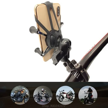 

Motorcycle Handlebar Clamp Base 1 Inch Rubber Ball Head Mount for Go-pro Action Cameras Cellphones Bracket S24 20 Dropship