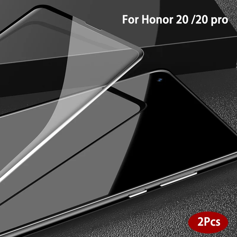 

2 Packs Tempered Glass for Huawei Honor 20 Pro Full Cover Screen Protector Glass on Honor 20 for Huawei Honor 20 Honor 20s V20