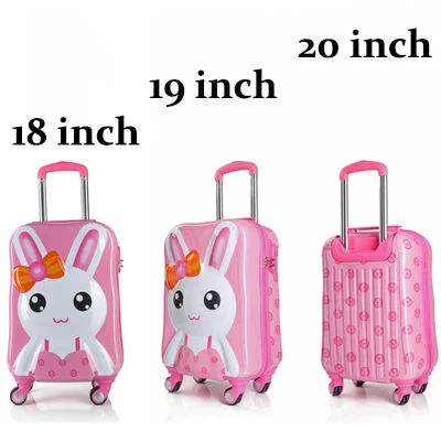 1PCS5 1" 19" 2" дюймов, чемодан, розовая панда, чемодан на колёсиках, вращающиеся колеса, детский Дорожный чемодан на колесиках, милая детская сумочка, подарок для девочек - Цвет: 1PCS5