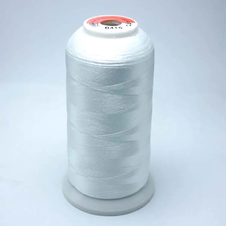 Компьютерная вышивка нитью 120D2 пряди ручная вышивка кисточками резьба 4000 ярдов швейная машина двойные пряди - Цвет: white