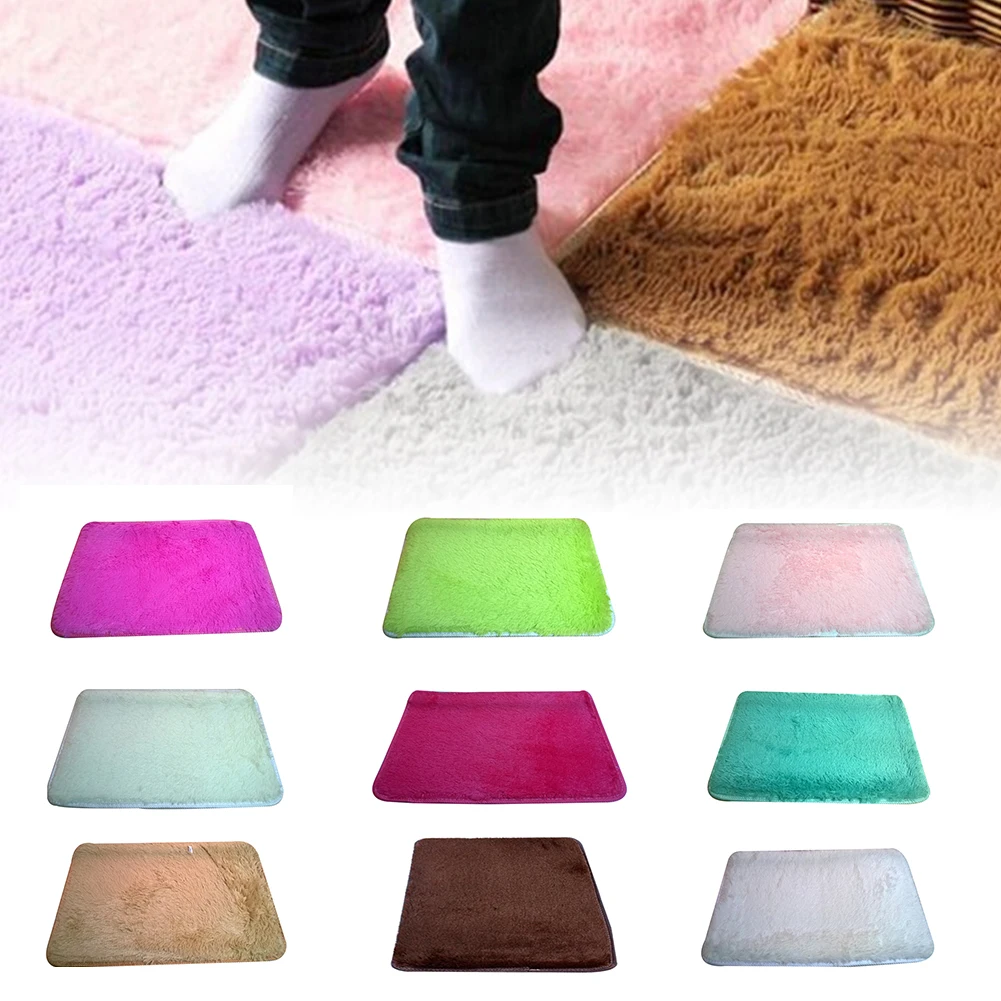 Polyester Material Non-woven Textile Anti-Skid Plush Absorbent Mat Microfiber Velveteen Simple Home Bedroom Living Room Door | Дом и сад