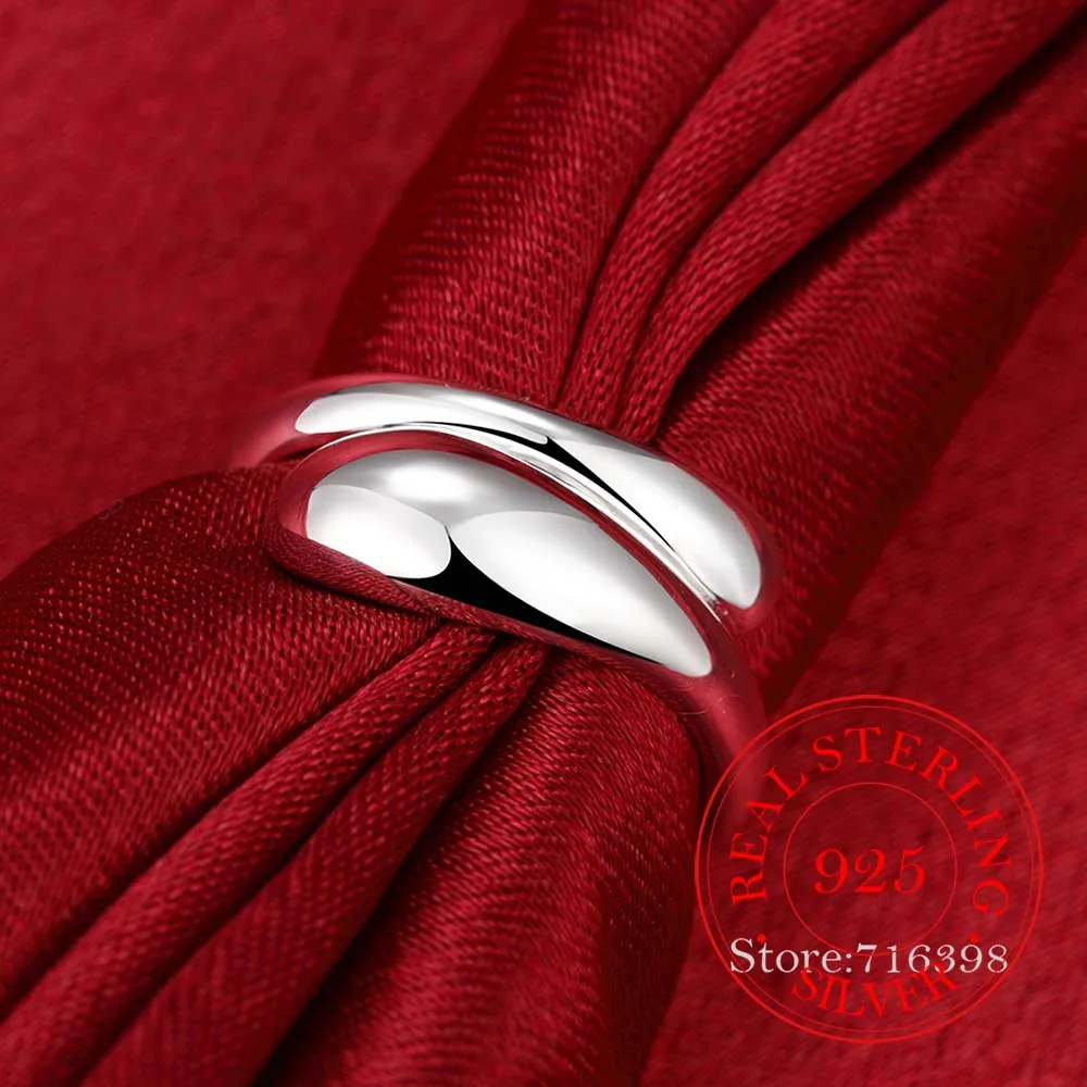 Silver Rings For Women 925 Sterling Water Drop Cute Opening Adjustable Bijoux Anillos De Plata 925 Anel Feminino Jewelry