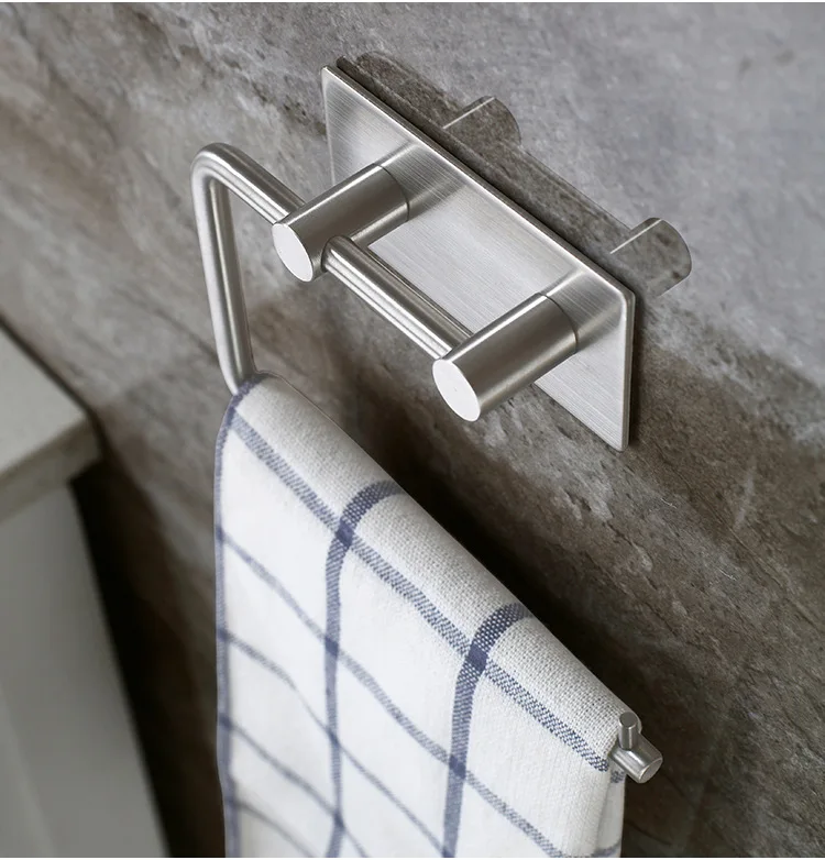 Dimensions Shi Holder Amazon Hot Sales 304 Stainless Steel Waterproof Kitchen Bathroom Free Punched Paper Towel Rack