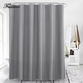 

FSISLOVER Waterproof Shower Curtain With 12 Hooks Bathing Sheer For Home Decoration Bathroom Accessaries 180X180cm 180X200cm