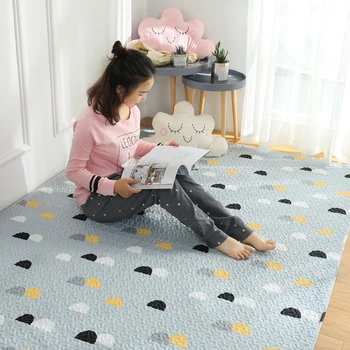 

Custom-made Nordic cotton household full of tea table crawling tatami mat cotton bedroom bedside mat can be machine washed.