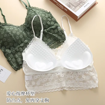 

Sexy Lingerie Hollow Lace Bras Female Sexy Wrapped Chest Beauty Back Summer Tube Top Underwear