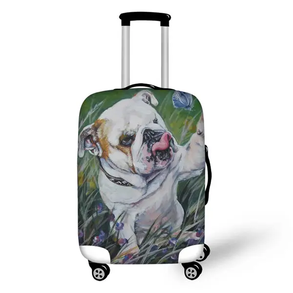HaoYun милый чемодан защитный чехол эластичный Пыленепроницаемый Чехол Водонепроницаемый маленький бульдог краски путешествия багажа аксессуары - Цвет: CDWX2383LMS