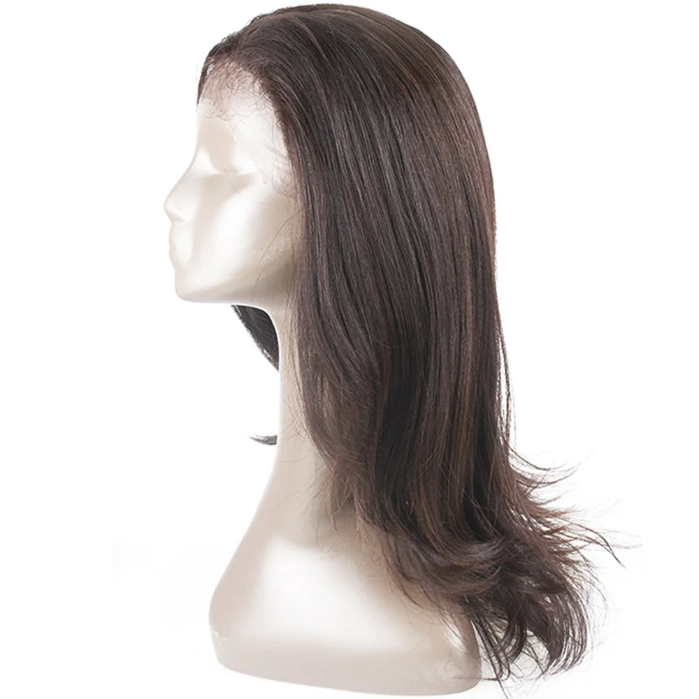 Мягкие прямые синтетические парики на кружеве с короткими волосами младенца X-TRESS Омбре коричневый цвет модный парик шнурка свободная часть для черных женщин - Цвет: F4-30