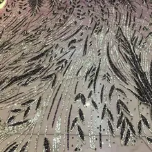 Ss022-1 темно-фиолетовая 5 ярдов блестящая печать приклеенная блестящая пудра Тюлевая сетчатая кружевная ткань для распиловки свадебного платья