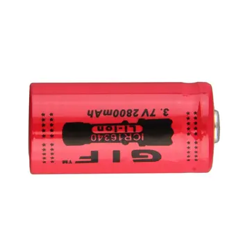 

High Capacitance 3.7V 2800mAh 16340 Battery Large Capacity Rechargeable Li-ion Battery for LED Torch Flashlight