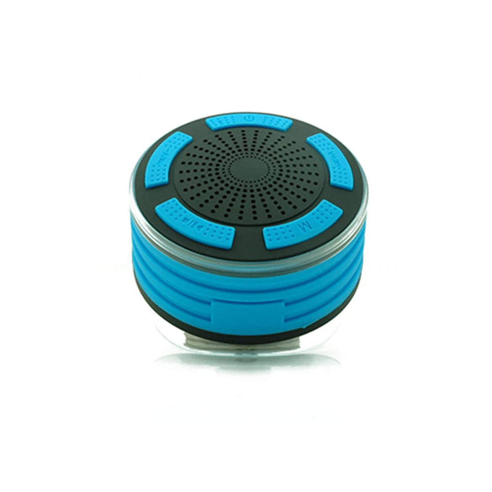 dark blue Waterproof Shower Speaker Radio Wireless Bluetooth 4.0 Music Player Built-In FM Channel With Colorful Light Audio Accessories - Цвет: dark blue