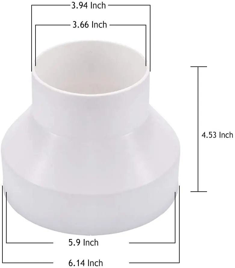 Hon&guan Ducting Pipe Reducer Ventilation Extractor Duct Exhaust Fan