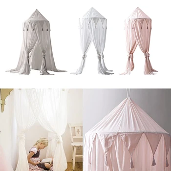 

Bed Canopy Hanging Mosquito Net Crib Castle Tent Nursery Play Room Decor