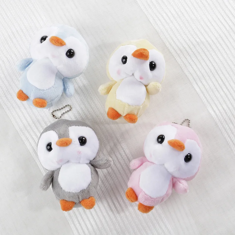 

10cm Kawaii Soft Plush Penguin Doll KeyChain Grey Sitting Plush Stuffed Toys Bouquet Gift Plush TOY Stuffed Cat Doll Gift