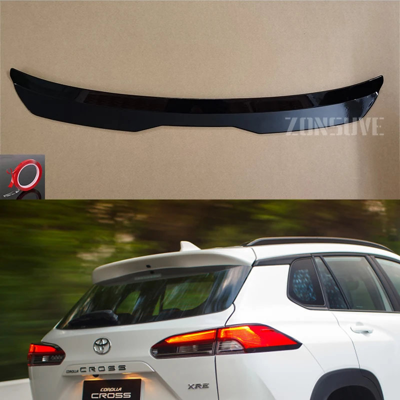 Use For Toyota Corolla Cross 2020 2021 Year Roof Spoiler Carbon Fiber
