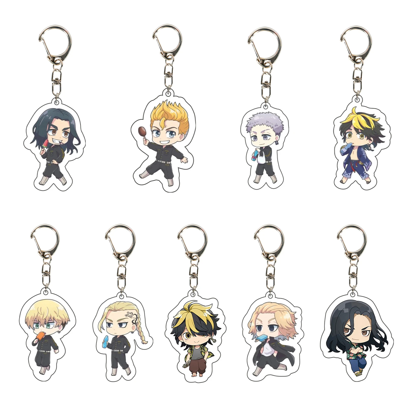 97 Styles Tokyo Revengers Cosplay Keychain Manjiro Ken Chifuyu Takashi Kazutora Keisuke Kawaii Bag Pendant Fans Collection Props