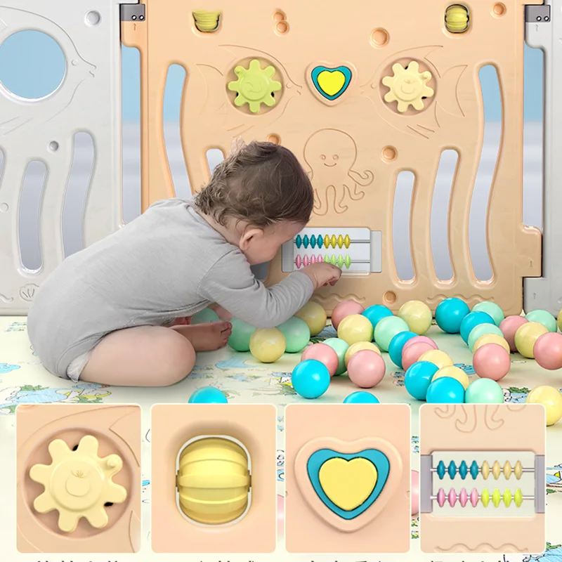 Children's Playground Home Indoor Baby Small Game Fence Kids Crawling Mat Fence Multi-functional Combination Playpens