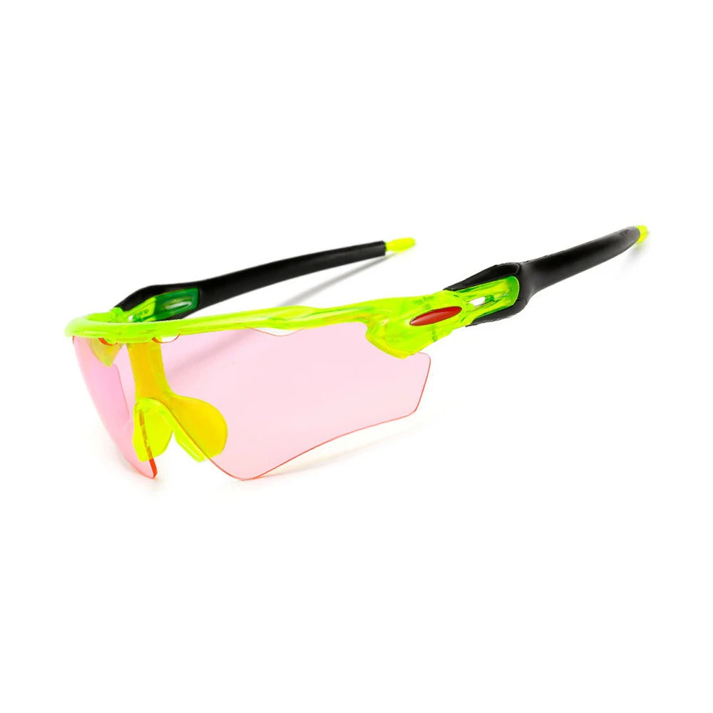Cycling Glasses UV400 Unisex Windproof Goggles Bicycle Motorcycle Sunglasses Outdoor Sport Hiking Running Driving Eyewear - Цвет: C05 green pink