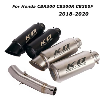 Slip for Honda CBR300 CB300R CB300F 2018 2019 2020 Exhaust Tips Muffler Tail Tube Mid Link Pipe Motorcycle System
