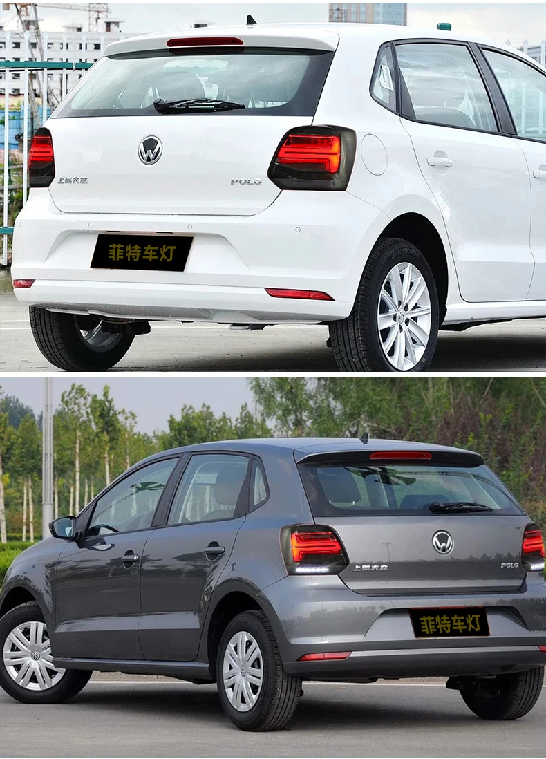 Автомобильный Стайлинг для Volkswagen VW Polo MK5 2011- задний светильник s светодиодный задний светильник DRL+ тормоз+ Реверсивный+ Желтый поворотный задний фонарь
