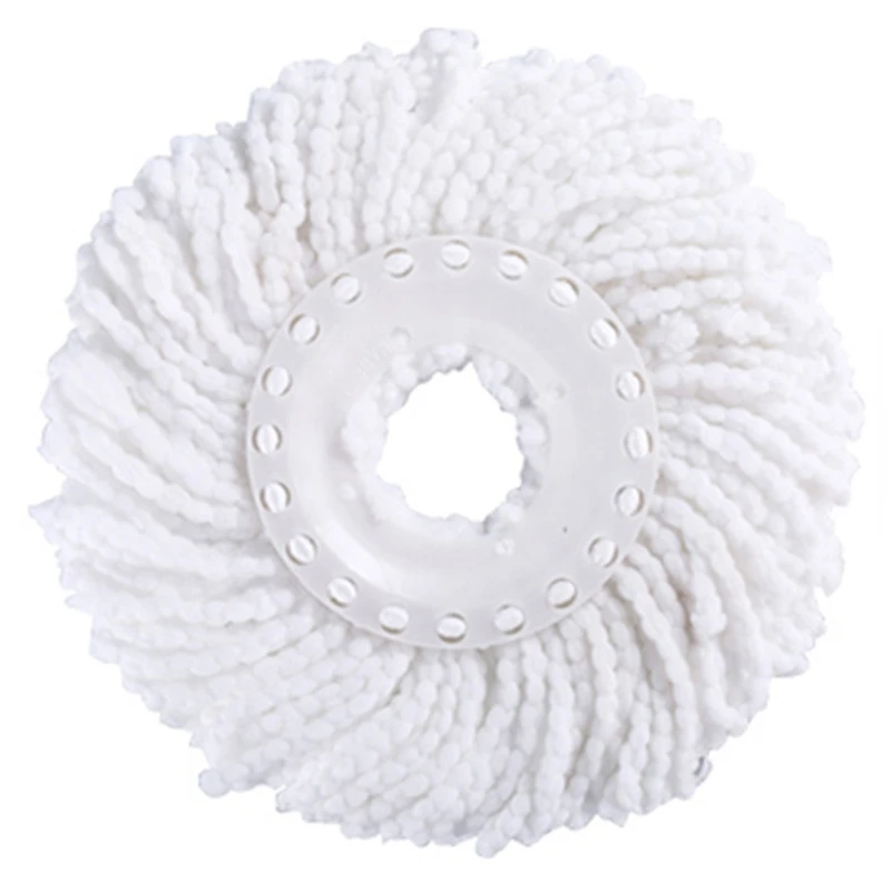2 Pcs Pack Mop Head Household Microfiber Floor Mop Head Magic Replacement Automatic 360 Spin Cleaning Pad Home Clean Tools