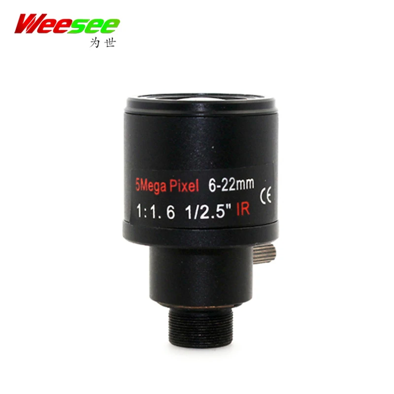 WS 1/2. 5 ''F1.4 M12 iris 5 мегапикселей 5MP HD CCTV объектив 6-22 мм CS крепление CCTV варифокальный объектив для камеры коробки/IP камеры