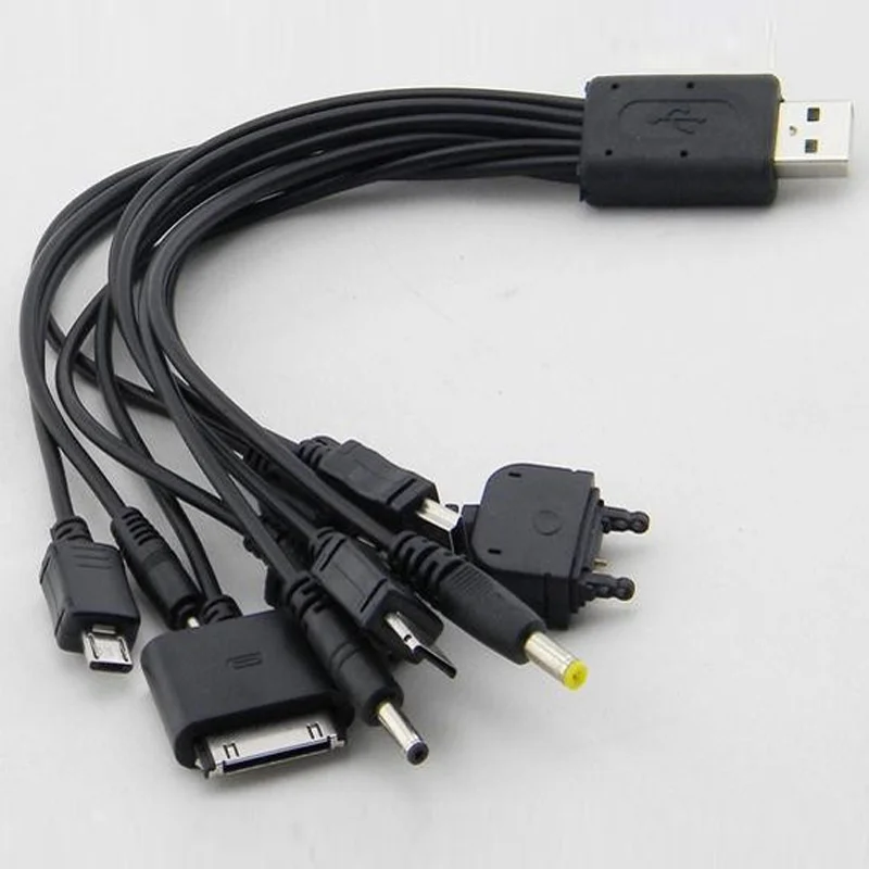 10 в 1 Универсальный Портативный Легкий Многофункциональный USB зарядный кабель Быстрая зарядка совместим с большинством брендовых телефонов