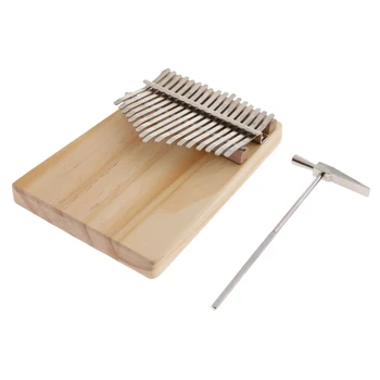 

Portable Mahogany Thumb Piano Finger Percussion Lamellaphone Set, 17 Keys