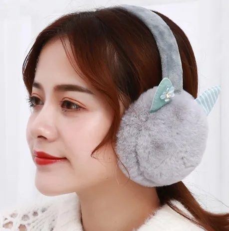 Новые модные женские зимние меховые ухо теплые наушники Кошка милый мультфильм студентов наушники корейский