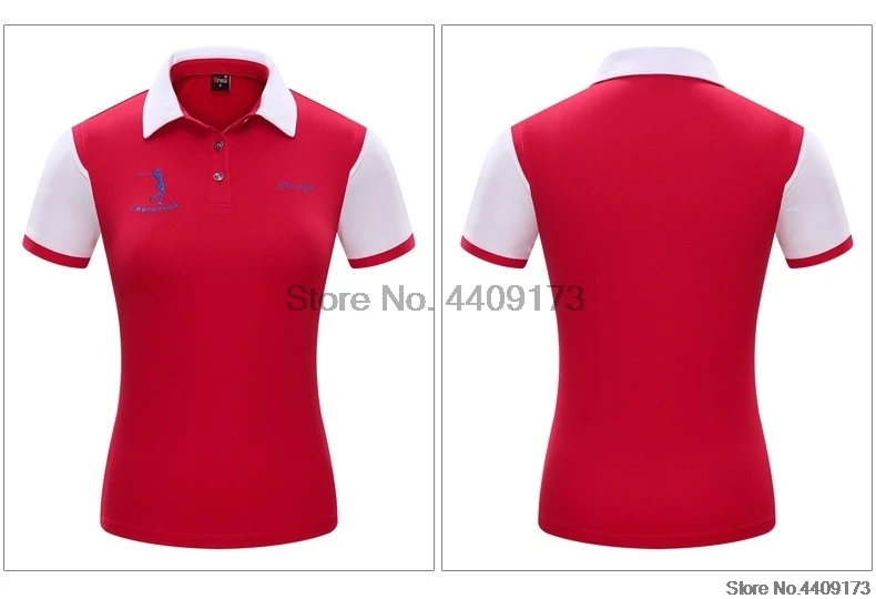 Golf Shirts For Women Summer Turn Down Collar Sport Clothes Breathable Soft Shirt Short Sleeve Quick-Dry Golf Apparel D0697