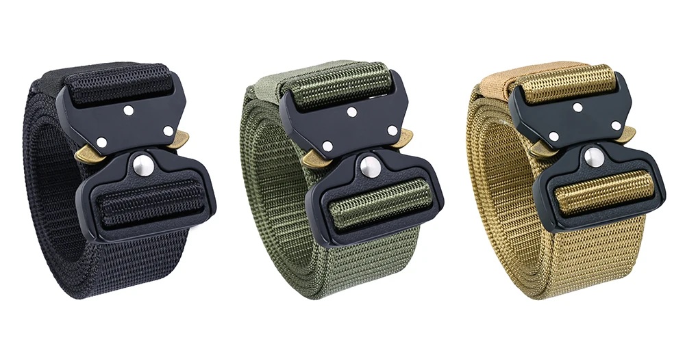 Tactical Belt Men Army Military Combat Airsoft Paintball SWAT Knock Off Waistband Metal Buckle Mens Quick Release Designer New