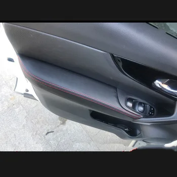 

4pcs/set Interior Microfiber Leather Car Door Slot / Armrest Panel Protective Cover Mat For Nissan Qashqai 2008-2018 only LHD