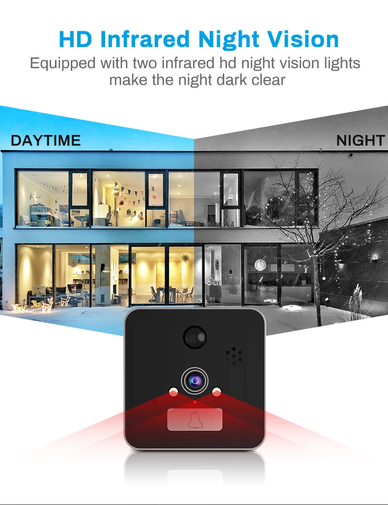 4.3inch display ultra wide angle door viewer WIFI wireless APPs doorbell HD960P video recroder motion detector anti theft