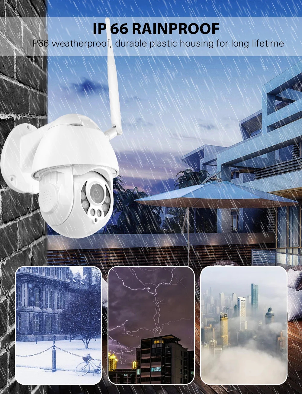 WANSCAM 1080P FHD Беспроводная PTZ wi-fi ip-камера 4X зум Обнаружение ...