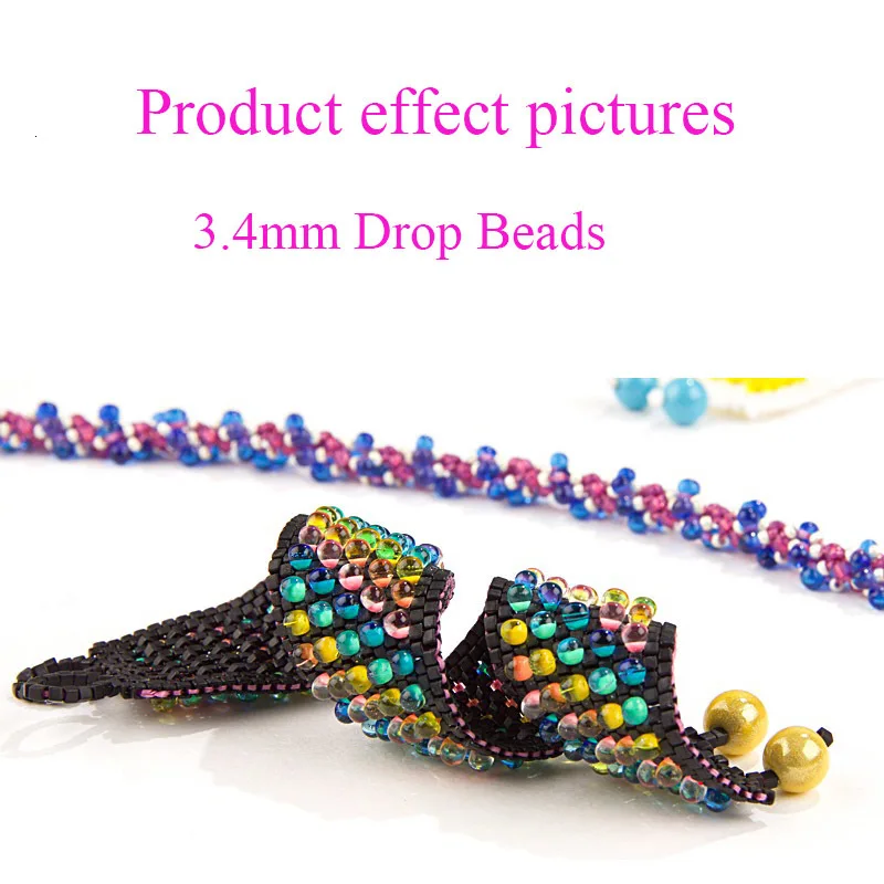 Taidian 3.4mm Japanese Drop Seedbeads For Fashion Handwork Transparent Sapphire AB DP261
