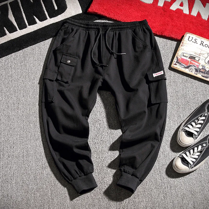 

2020 Spring Main Push Large Size Japanese-style Kirin Wind Multi-pockets Workwear Capri Pants M-5x HK11