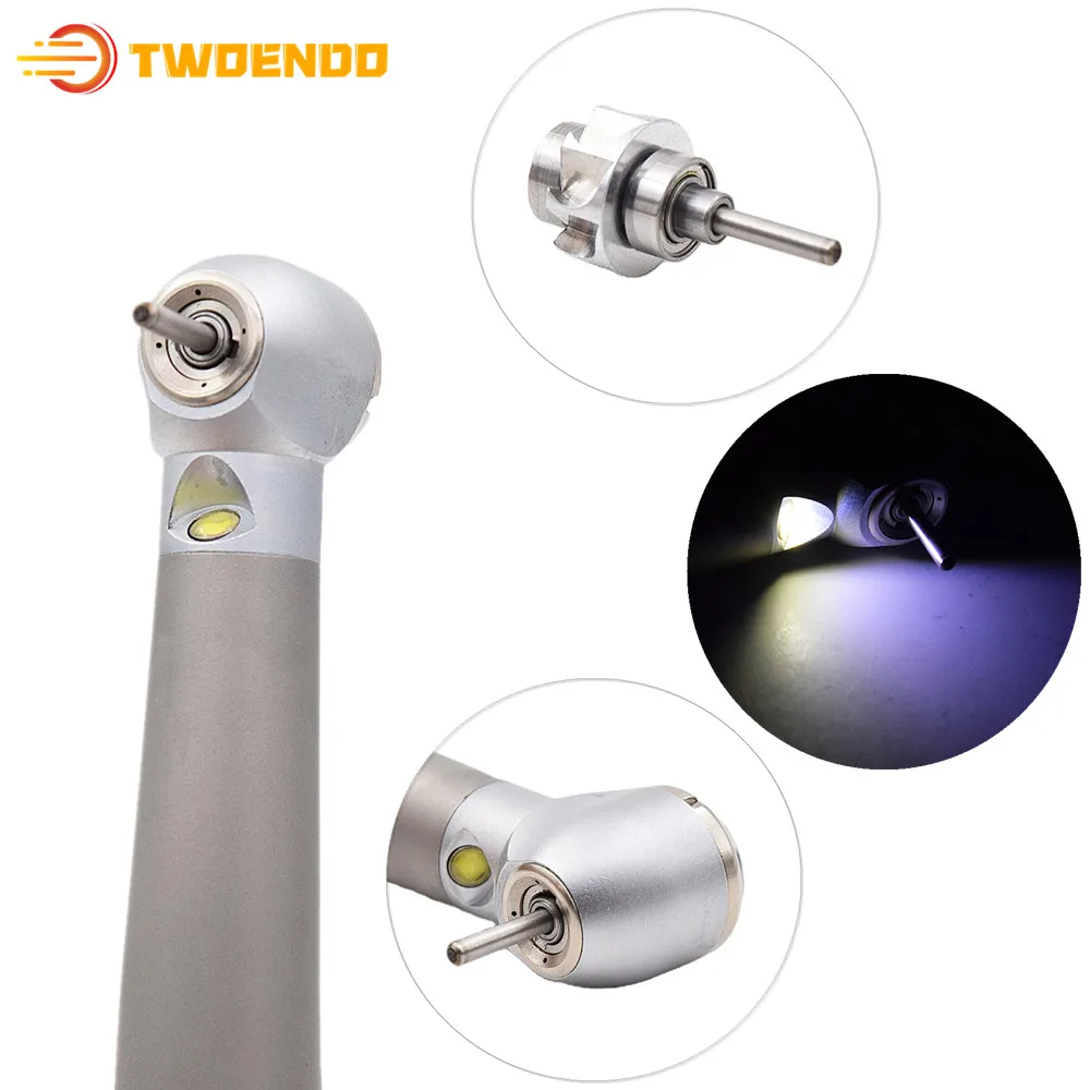 High Standard New Type Dental LED Cartridge Rotor Push Button Air Turbine Handpiece 4 Hole Fiber Optic Dental Material Oral Care