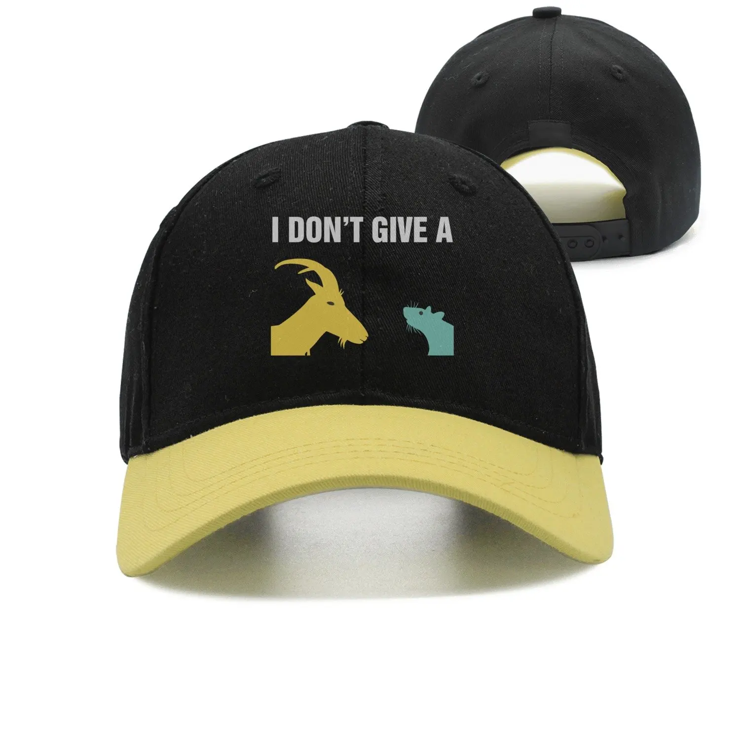

SJSNBZ I Don't Give A Rat Graphic Unisex Adult Mens Contrast Color Fitted Hats